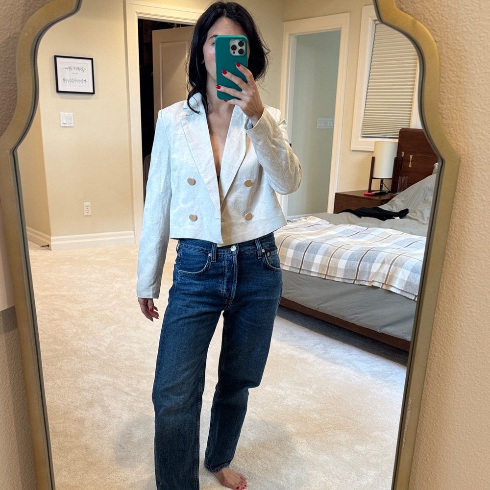 Dolan Ivory Double-Breasted Jacket
